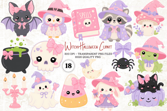 Download Witchy Halloween Clipart PNG - Premium Resources