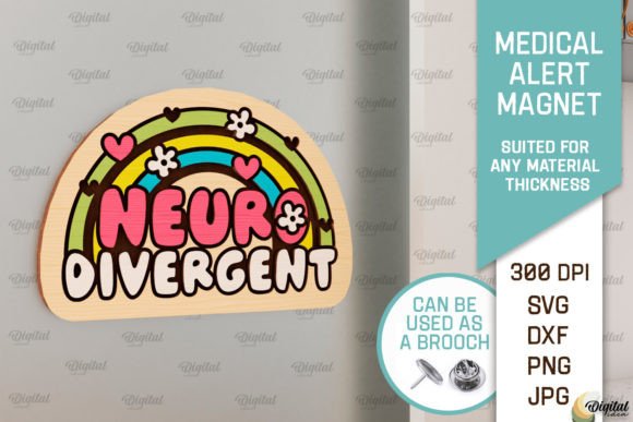 Download Neuro Divergent Alert Magnet Laser Cut - Premium Resources