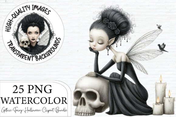 Download Gothic Fairy Halloween Clipart Bundle - Halloween clipart Collection