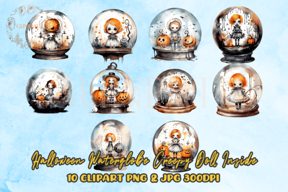 Download Halloween Waterglobe Creepy Doll Inside - Creepy doll Collection